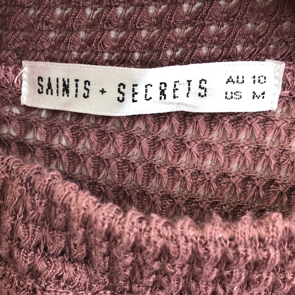 COPY - SAINTS+SECRETS purple romper (off the shoulder)- size 10 - Picture 2 of 2